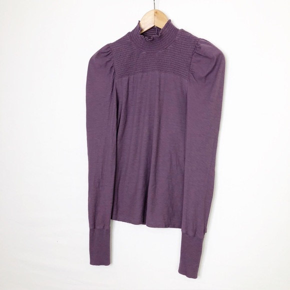 Nation, LTD, purple, smart, puff sleeve top - Picture 4 of 8